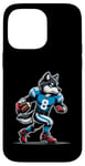 Coque pour iPhone 14 Pro Max Wolf Football américain pour garçons