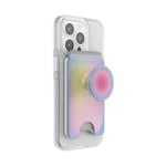 PopSockets: PopWallet+ pour MagSafe - Anneau Adaptateur pour MagSafe Inclus - Porte-cartes avec PopTop Interchangeable Intégré pour Smartphones et Coques - Aura