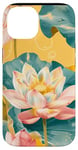 Coque pour iPhone 14 Jaune Pop Art Imprimé Animal Fleur Lotus Éléments Célestes