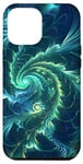 iPhone 12 Pro Max Tie Dye, Abstract Green & Blue Colors, Colorful Pattern Case