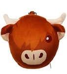 Puckator Coussin Voyage Relaxeazzz Peluché 2-en-1 Highland - Vache, Unique