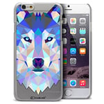 Caseink - Coque Housse Etui iPhone 6 / 6s 4.7 [Crystal HD Polygon Series Animal - Rigide - Ultra Fin - Imprimé en France] - Loup