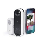 Arlo Video Doorbell Wireless Security Camera & Chime, 1080p HD, 180° View, 2-Way Audio, Smart Package & Motion Detection, Loud Alarm Siren, Night Vision, Free Trial of Arlo Secure, White