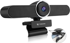 Webcam Grand Angle Avec Microphone Et Haut-Parleur, Webcam Usb 1080P Pour Ordinateur Vidéo Appel Streaming Réunion, Fonctionne Pour Les Équipes Microsoft De Bureau, Zoom, Pc[YIN143481]