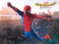 Spider-Man Homecoming-Swing 60 x 80cm Canvas Print, Cotton Blend, Multi-Colour, 60 x 80 x 3.2 cm