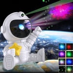 Astronaute Projecteur Galaxy, Projecteur Ciel Etoile, Lampe étoilée pour Chambre à Coucher et Projecteur de Plafond, Télécommande Rotation à 360° Vitesse de Luminosité Réglable