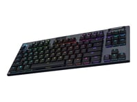 Logitech Gaming G915 TKL - Clavier - backlit - USB, Bluetooth, LIGHTSPEED - QWERTZ - Allemand - commutateur : GL Tactile - carbone