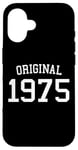 Coque pour iPhone 16 Original 1975, 50 ans pour homme et femme, 50e anniversaire