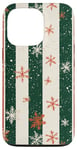 Coque pour iPhone 13 Pro Minimalist Snowflake Christmas Trees Cover Design