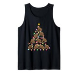 Christmas Tree Lights Men Women Santa Tortoise Xmas PJs Tank Top