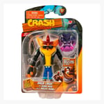 Figurine de collection Crash Bandicoot 11 cm Biker Crash avec masque Akano