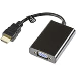 Deltaco HDMI-VGA7 videokabelkobling 0,2 m VGA (D-Sub) + Micro USB Type-B Sort