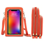 Goopai Women Large Touch Screen Crossbody Phone Purse cellphone Bag with 2 straps