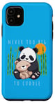 Coque pour iPhone 11 Panda Lover Ours en peluche adorable pour enfants Maman Animal Baby Shower