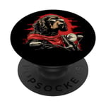 Cool Moto Dad Biker Dog Funny Cocker Spaniel Dad Rider PopSockets PopGrip Interchangeable