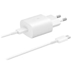 SAMSUNG ULTRA-SNABB USB-C PD 3A, 25W väggladdare - vit Vit