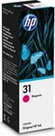 Hp 31 70-Ml Magenta Original Ink Bottle, Magenta, Hp, Hp Ink Tank 310, Hp Ink Tank Wireless 410, Hp Smart Tank 350, Hp Smart Tank Wireless 450, Hp Smart..., 8000 Sidor, Standardavkastning, 70 Ml