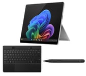 Microsoft 13" Surface Pro, Copilot+ PC (Snapdragon X Plus, 256 GB SSD, Platinum), Typecover & Slim Pen 2 Bundle, Silver/Grey