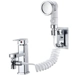 Douchette lavabo, ensemble de douche réglable pour robinet de salle de bain - douchette avec connecteur rapide, tuyau détachable, douchette pour