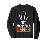 Video Games Gaming Anatomy Of A Gamer WASD Gaming Keyboard Sweatshirt