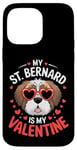 iPhone 14 Pro Max St Bernard My Valentines Hearts Day Dog Mom Dad Case