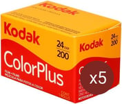 KODAK Color Plus 200 135-24 Poses - Lot de 5