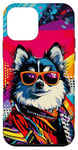 Coque pour iPhone 12 mini Pomsky Dog Fashion, joli pop art coloré