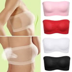 Women Tube Top Underwear Strapless Breathable Seamless Stretch I White