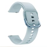 Klockarmband Silikon För Samsung Galaxy watch 3 45mm 41mm 42mm 46mm Rem Sport Smart Armband Armband 20mm 22mm Klockarmband Light blue 22mm width strap