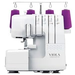 VIOLA Look T12 Machine à Coudre avec 12 Points Couture, Overlock avec Différentiel, Couette Bras Libre, Blanc