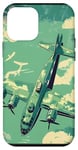 Coque pour iPhone 12 mini Bombardier B-17G Green Pop Art Tropical B-17 Flying Fortress de la Seconde Guerre mondiale