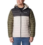 Columbia Homme Powder Lite Hooded Jacket Doudoune À Capuche, Dark Stone/Shark/Stone Green, M EU