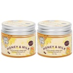 2pcs Hand Wax Mask Honey Milk Moisturizing Exfoliating Hand Wax Whitening SLS