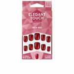 Faux Ongles Elegant Touch Polished Colour Arrondie Rich Red [24 uds]