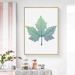 MhY Decoration Green Plant Leaf Canvas Painting Modern Minimalist Wall Art Posters and prints Wall Pictures for Living Room 40x60cm no frame