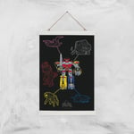 Power Rangers Megazord Giclee Print Giclee Art Print - A3 - White Hanger