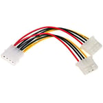 Akyga AK-CA-15 Câble Adaptateur Molex mâle vers 2 x Femelle Molex 15 cm