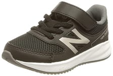 New Balance 570 v3 Bungee Lace with Hook and Loop Top Strap Sneaker, Black, 1.5 UK