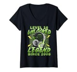 Womens Level 16 Unlocked, Video Gamer Level 16. Unlocked V-Neck T-Shirt