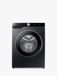 Samsung Series 6+ WW90DG6U85LBU1 Freestanding Washing Machine, AI Energy, 9kg Load, 1400rpm Spin, Black