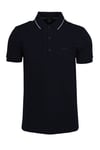 BOSS Green Mens Paule 4 Polo Shirt Blue - Navy - Size Large