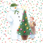 Anniversary House Official The Snowman™ 'Festive Party' Lunch Napkins 3ply | Christmas Napkins | Disposable Paper Napkins for Christmas Table Decoration or decoupage| 33 x 33cm | Pack of 20 | PJ037