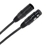 Plugger Câble DMX XLR Femelle 3 broches vers XLR mâle 3 broches. Longueur 15 mètres. Signal symétrique + masse spécial DMX. Contrôle de l'éclairage et les effets de scène. Pupitre ou console DMX.