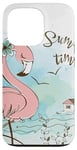 iPhone 13 Pro Pink Flamingo Summer Vibes Beach Summer Vacation Sea Tower Case