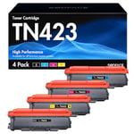 SODFACE TN423 TN-423 Toner Cartridge Compatible for Brother TN-423 TN423 toner for HL-L8260CDW HL-L8360CDW MFC-L8690CDW MFC-L8900CDW DCP-L8410CDW DCP-L8410CDN (Black Cyan Yellow Magenta, 4-Pack)