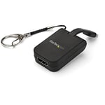 StarTech.com Mini Adaptateur USB-C vers HDMI - Convertisseur Vidéo USB Type-C vers HDMI 4K 30Hz avec Porte-Clés - Dongle USB-C DP Alt Mode vers HDMI - Compatible avec Thunderbolt 3