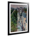 Big Box Art Framed Print of Maximilien Luce Parisian Street Design | Wall Art Picture | Home Decor for Kitchen, Living Room, Bedroom, Hallway, Black, A2 / 24.5x18 Inch / 62x45cm