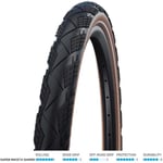 Schwalbe Marathon Efficiency Evo Bicycle Cycle Clear Fold Tyre Black - 28 X 2.15