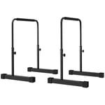 Dip Bars Set med 2 halkfria Dip Station 80-100 cm Höjdjusterbara fitnessparalletter för muskelträning och styrketräning Stål Sva