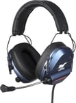 Drakkar Casque Gaming Filaire Skyfighter One Pour Pc - Microphone Flexible - Câble Usb 2,4 M - Rétroéclairage Led - Noir Et Bleu